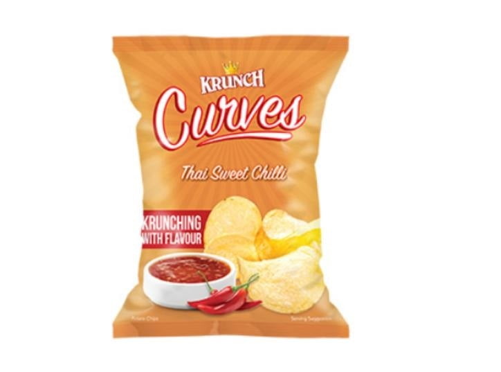 Krunch Curves Potato Chips Thai Sweet Chilli 125g Krunch Curves Potato Chips Thai Sweet Chilli 125g