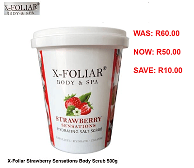 X-Foliar Strawberry Sensations Body Scrub 500g